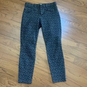 Gap printed skinny ankle pants